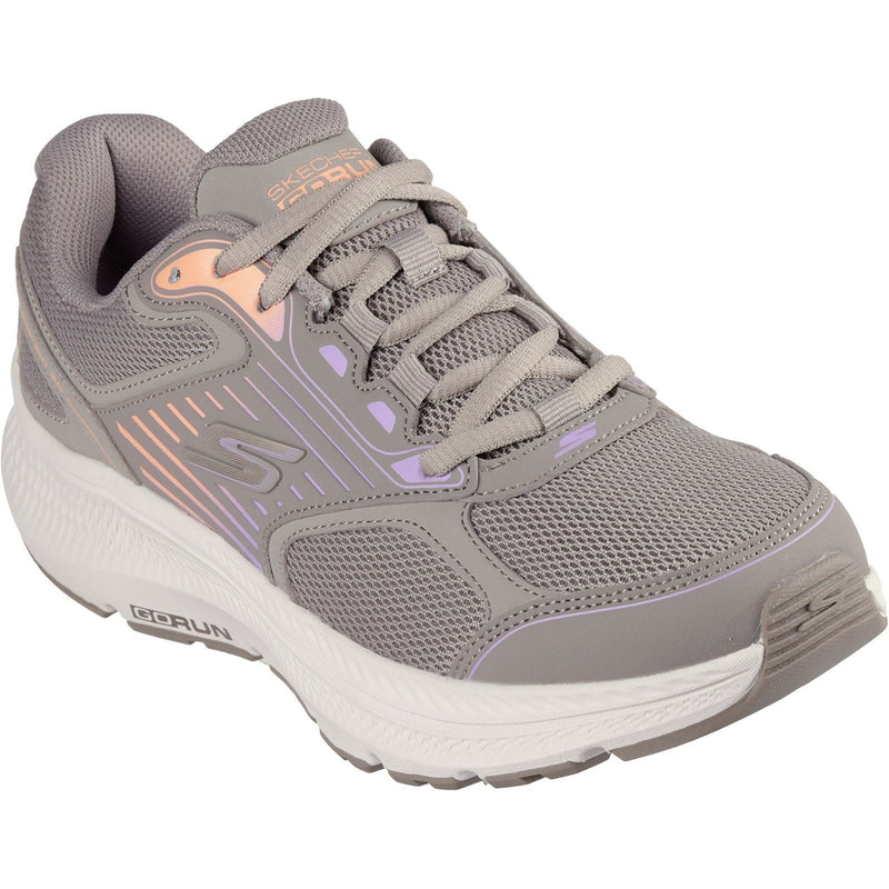Skechers GO RUN Consistent 2.0 Advantage Leder Damen Sneaker In Taupe/Multi