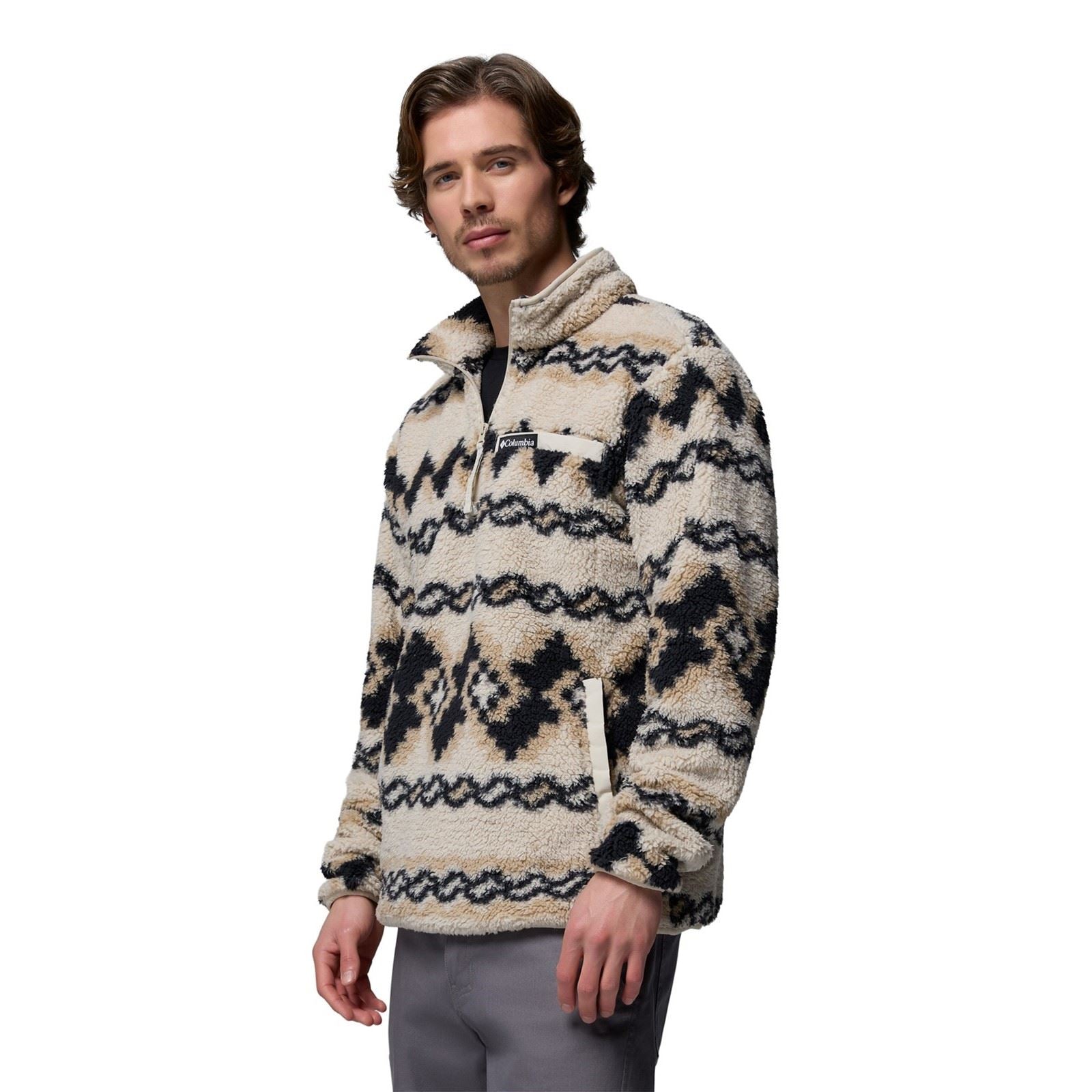 Columbia Rugged Ridge High Pile Half Zip Herren Brauner Fleece Pullover