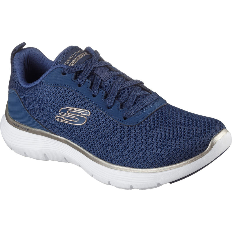 Skechers Flex Appeal 5.0 Uptake Damen Sneaker In Marineblau/Gold