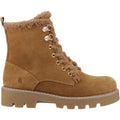 Hush Puppies Aurelia Damen Winterstiefeletten aus Veloursleder in Tan