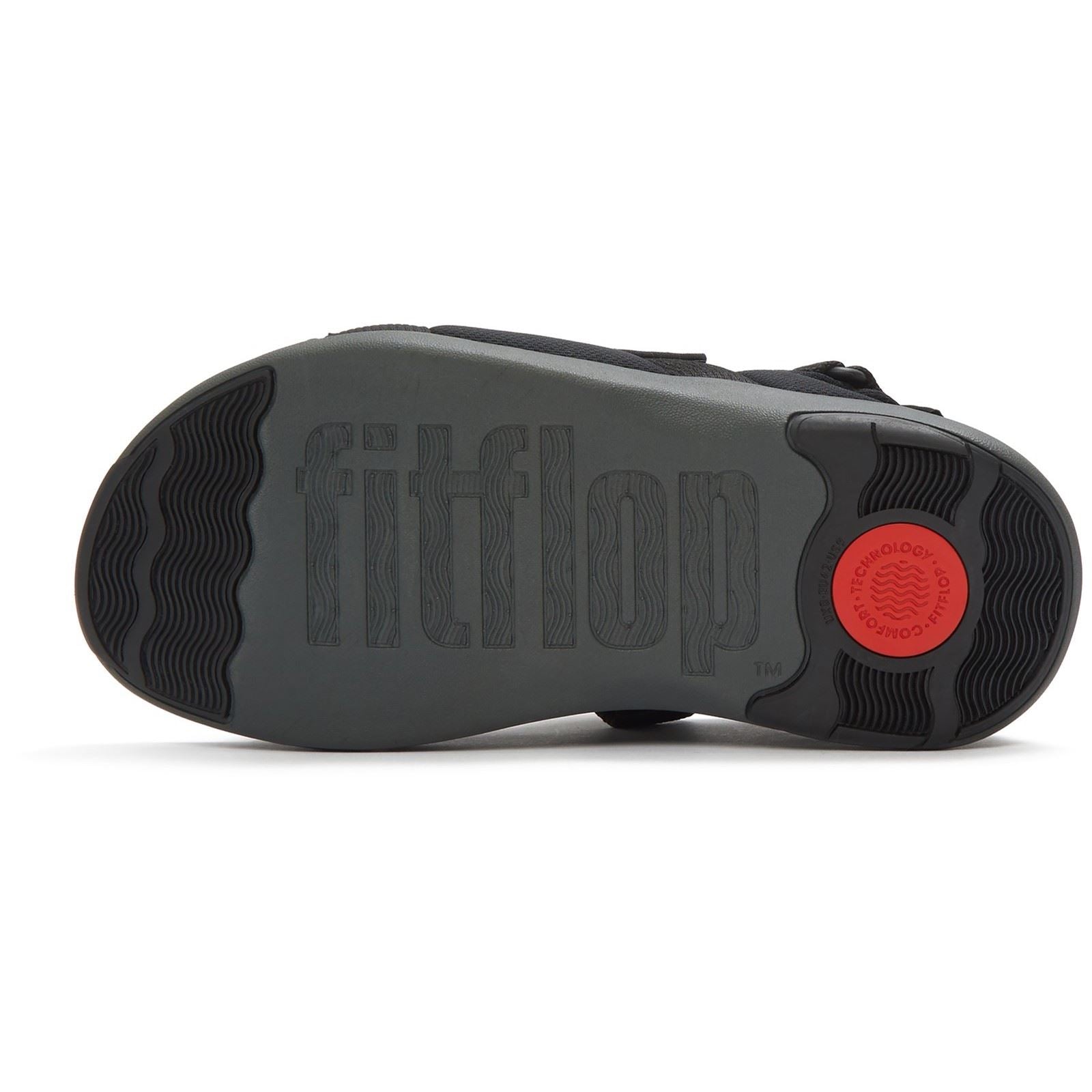Fitflop F-Mode Go Polyester Herren Schwarze Sandalen