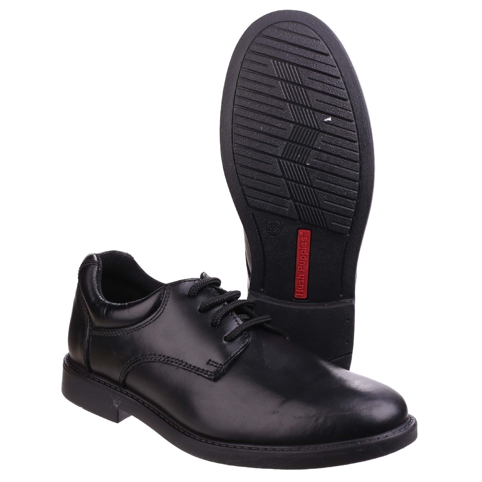 Hush Puppies Tim Senior Lederschuhe Für Jungen In Schwarz