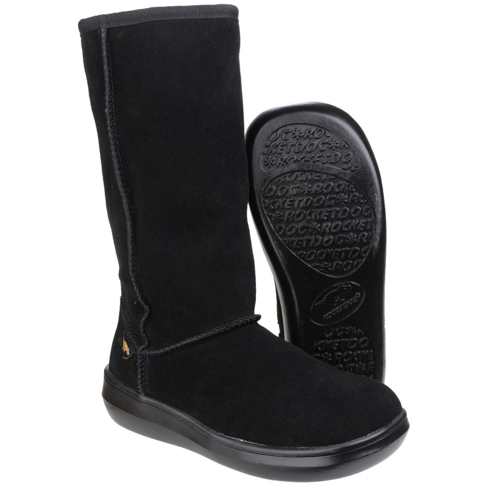 Rocket Dog Sugardaddy Damenstiefel Aus Schwarzem Wildleder