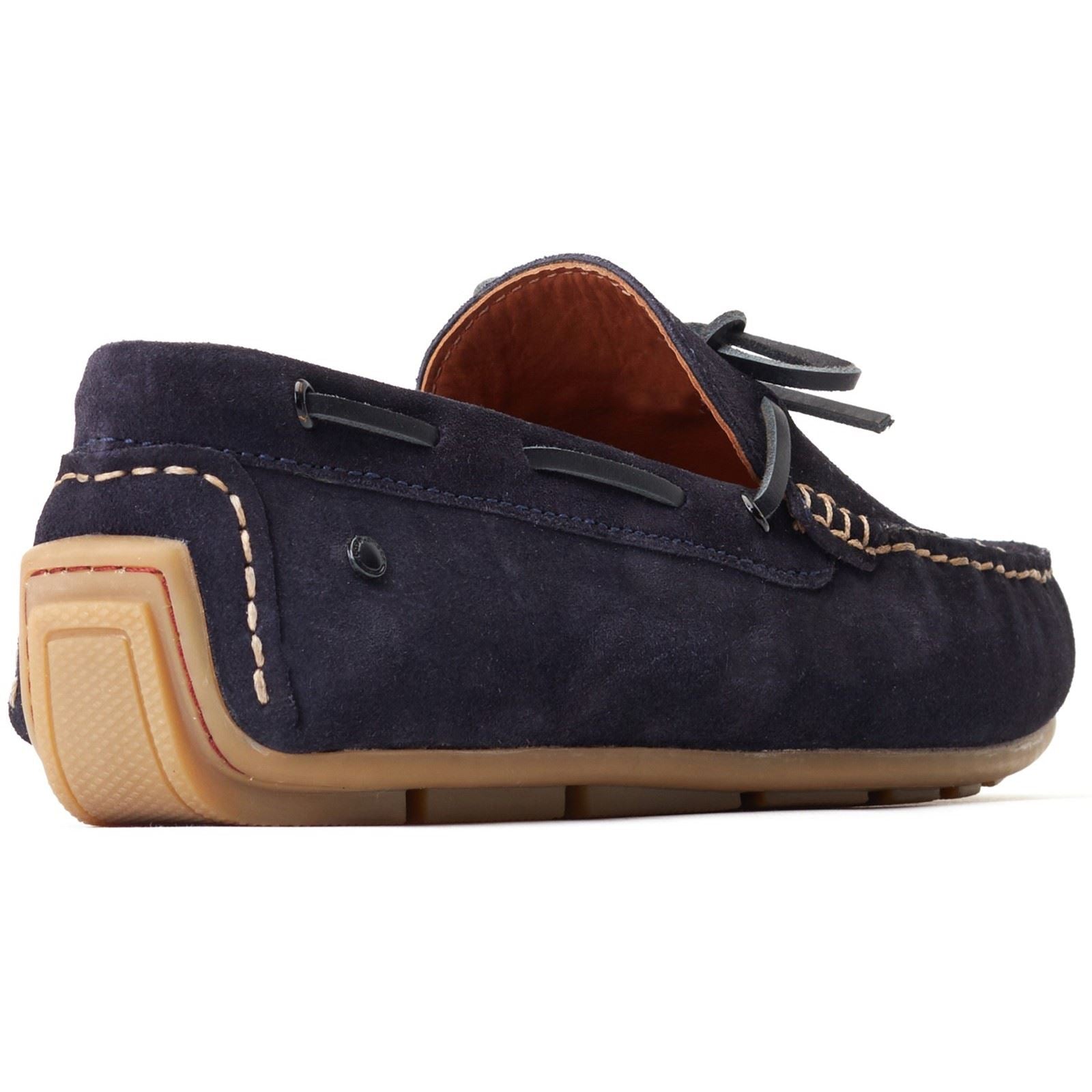 Base London Brooks Leder Herren Marineblaue Loafer