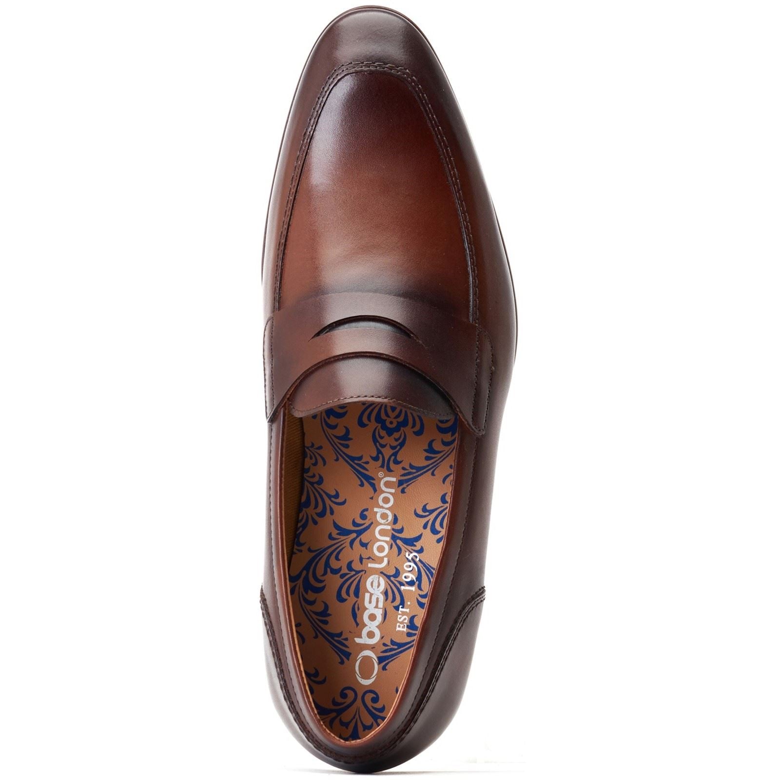 Base London Bruno Herrenschuhe Aus Gebranntem Braunem Leder