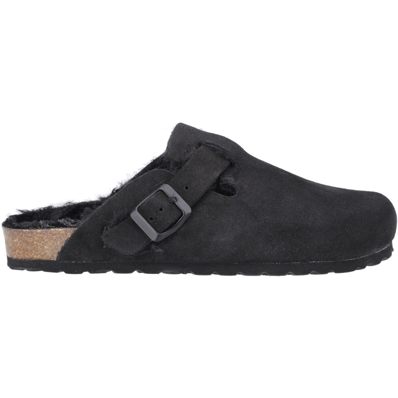 Hush Puppies Jade Leder Damen Schwarze Farbe Hausschuhe
