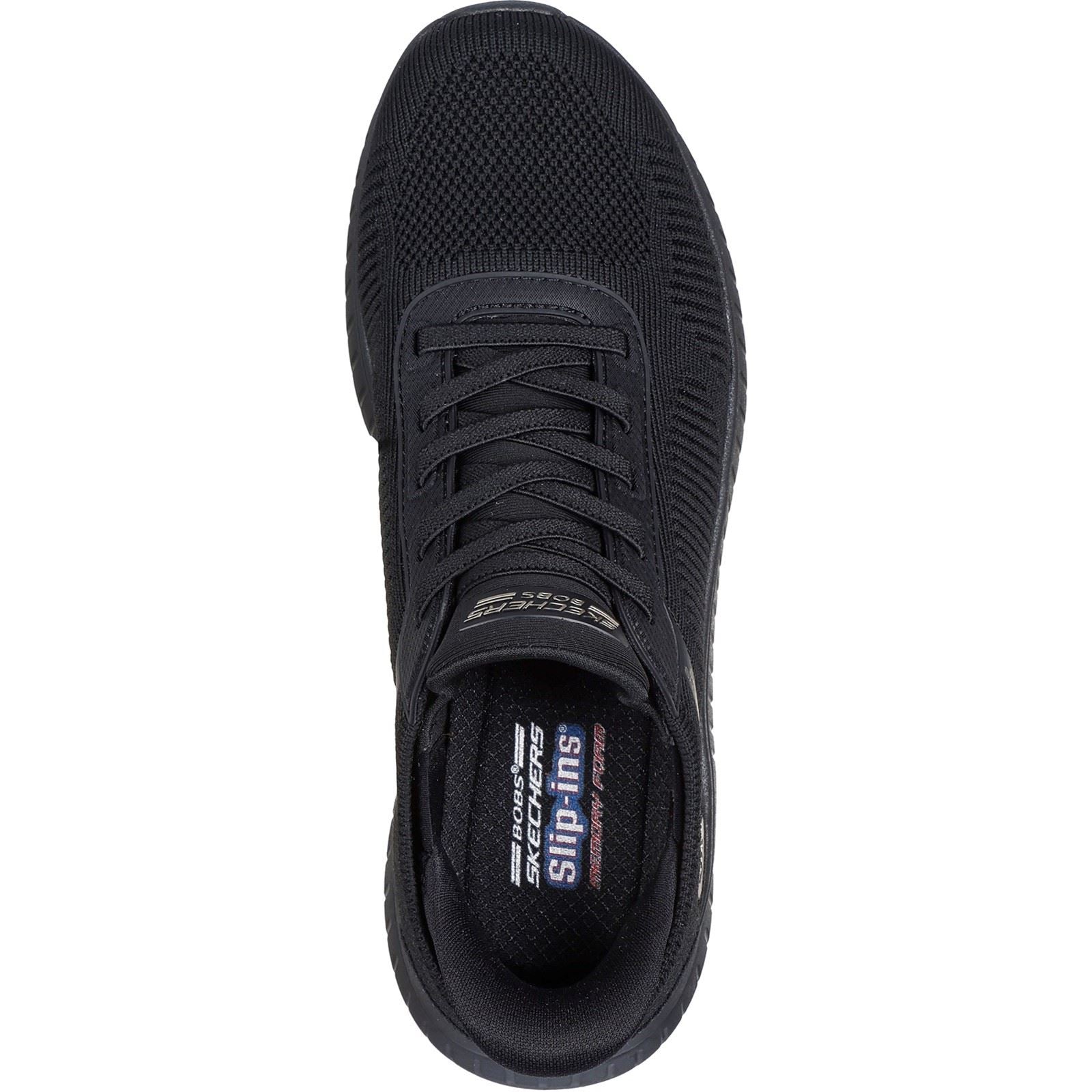 Skechers BOBS Sport Squad Chaos Textile Damen-Sneaker In Schwarz