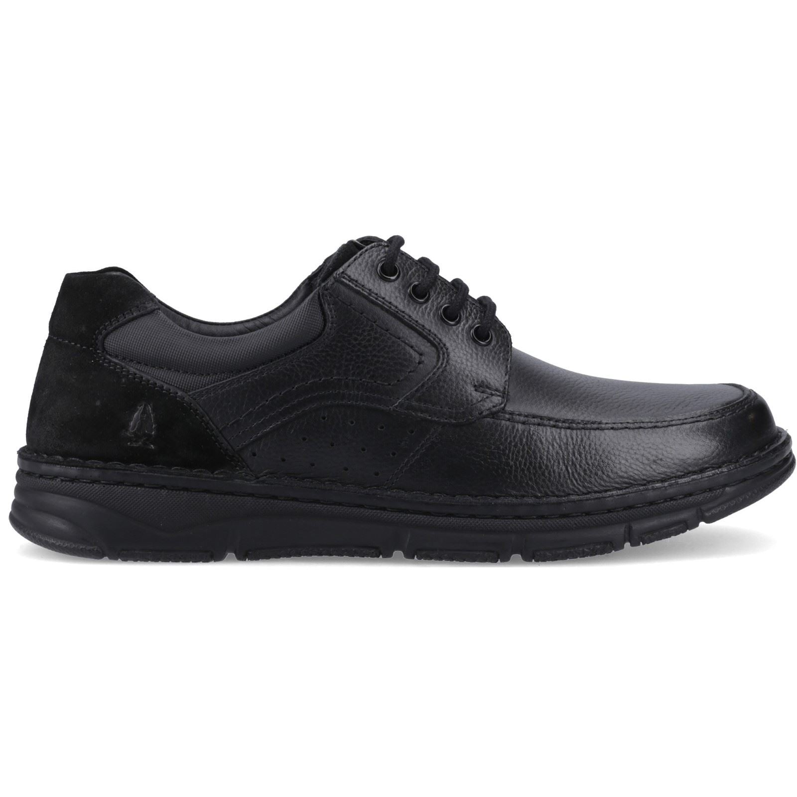 Hush Puppies Franklin Lace Up Shoe Leder Herren Schwarze Loafer