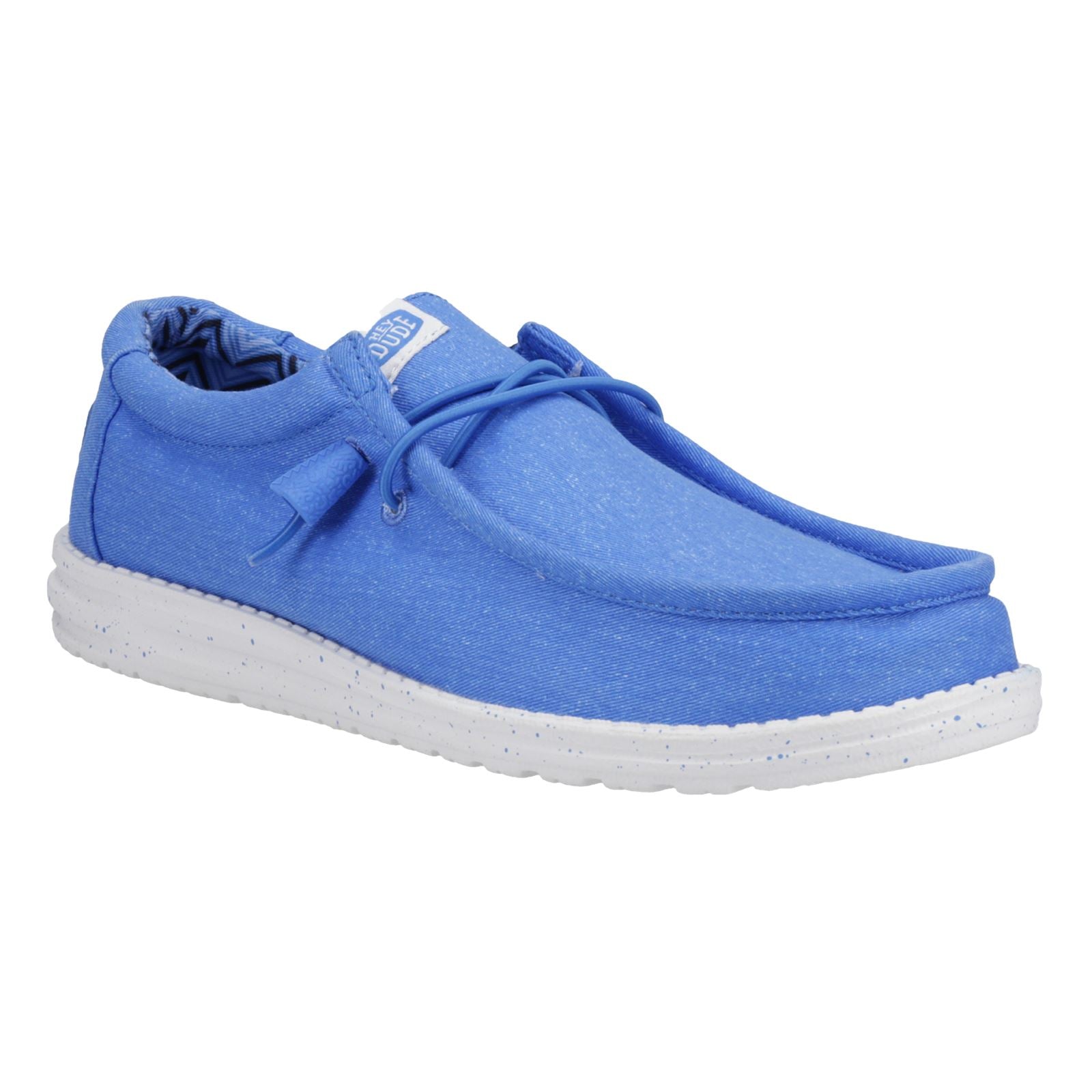 HEYDUDE Wally Canvas 100% Baumwolle Herren Blauen Bootsschuhe
