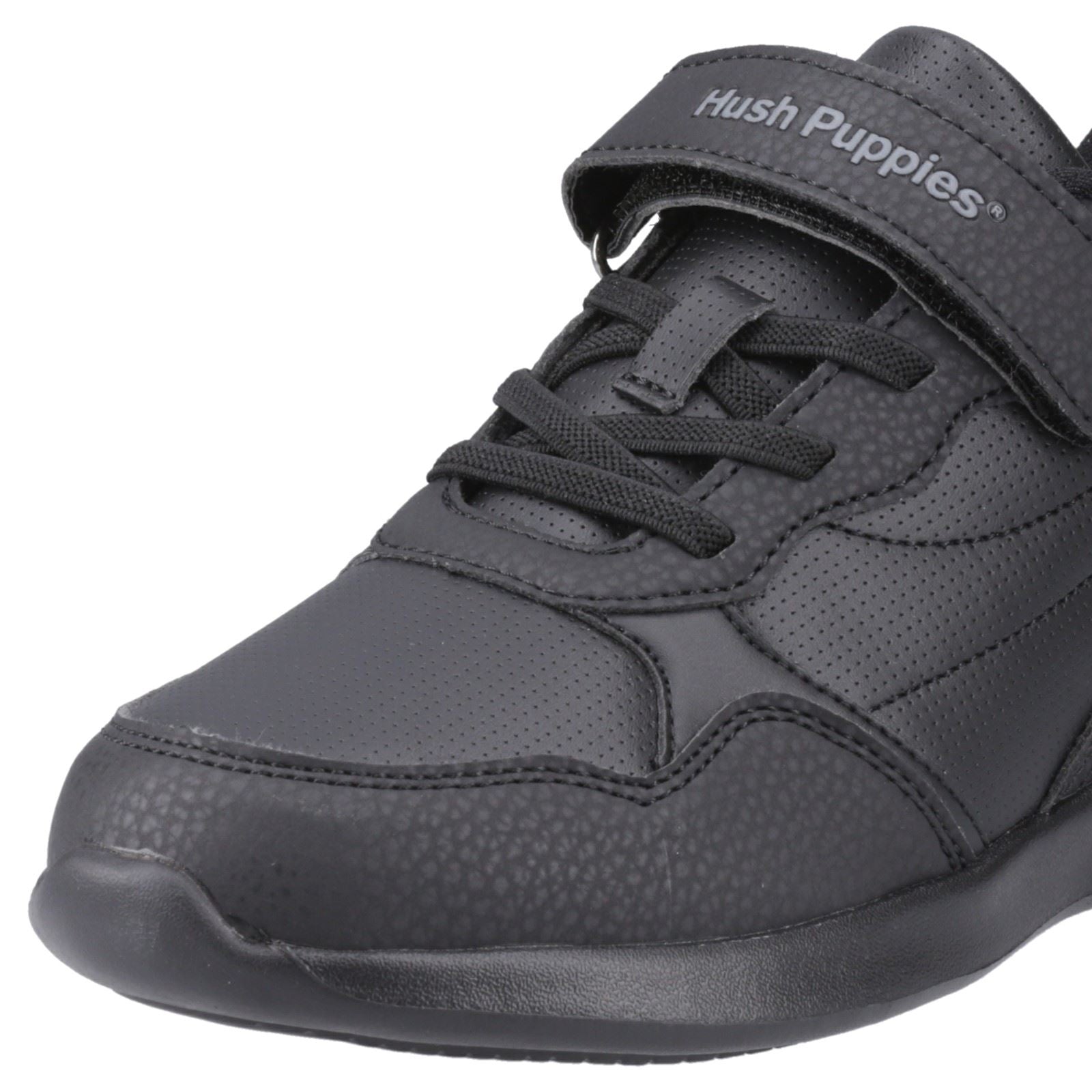 Hush Puppies Marling Bungee Lace Senior Polyurethan Schwarze Schuhe