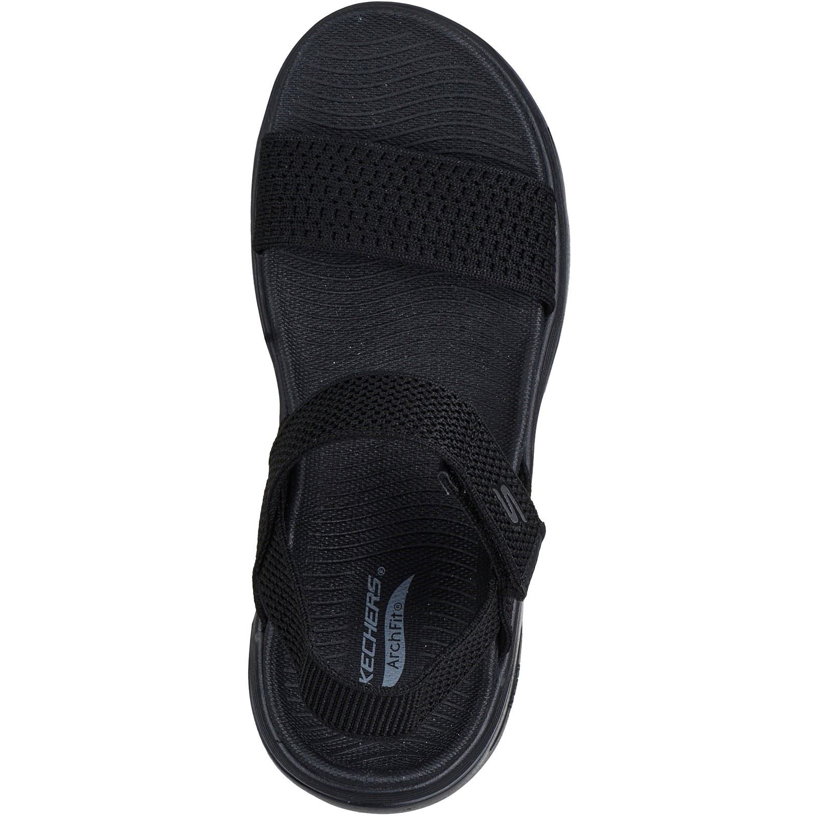 Skechers Go Walk Arch Fit 2.0 Damen Sandalen In Schwarz