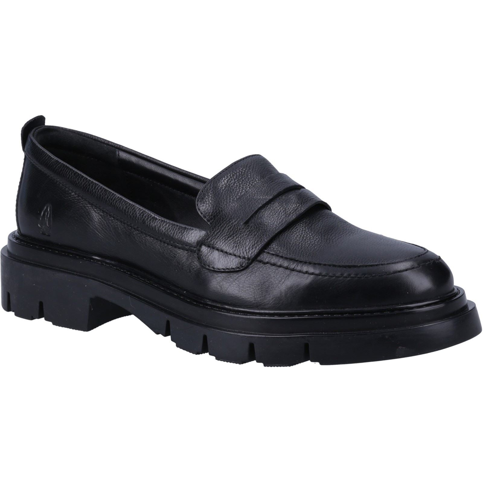 Hush Puppies Reece Damen-Schwarze Farbe-Lederloafer