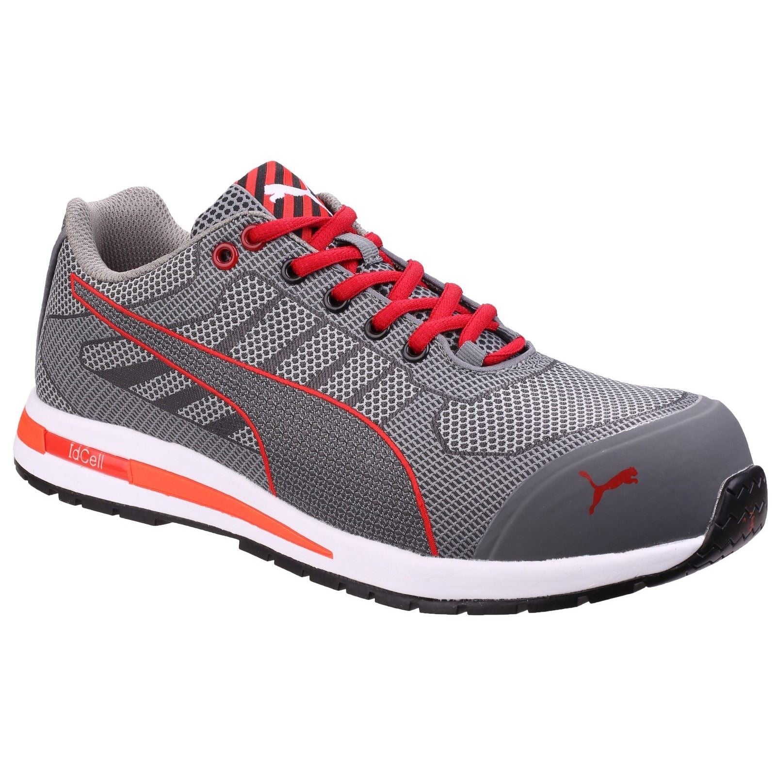 Puma Safety Xelerate Strick Niedrig Textil Grau Sicherheits Sneaker