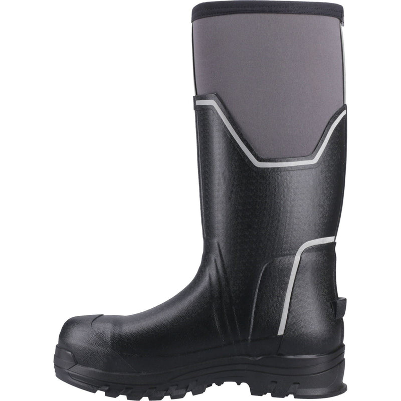 Muck Boots Grit S5 Herren Gummistiefel in Schwarz/Grau