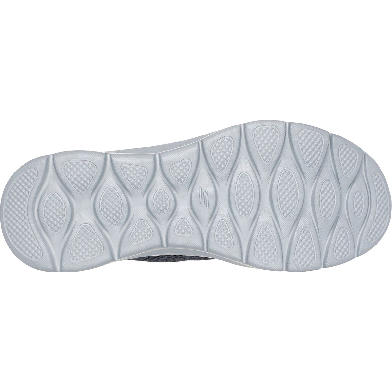 Skechers Go Walk Flex Clear Creek Damen-Sneaker Aus Textil In Anthrazit/Lavendel