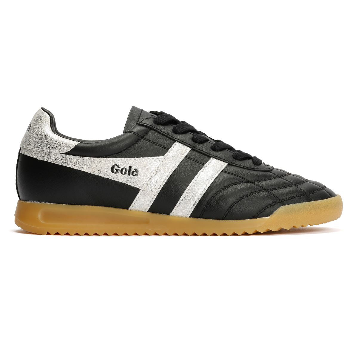 Gola Stadium Leder Damen Schwarze Sneaker
