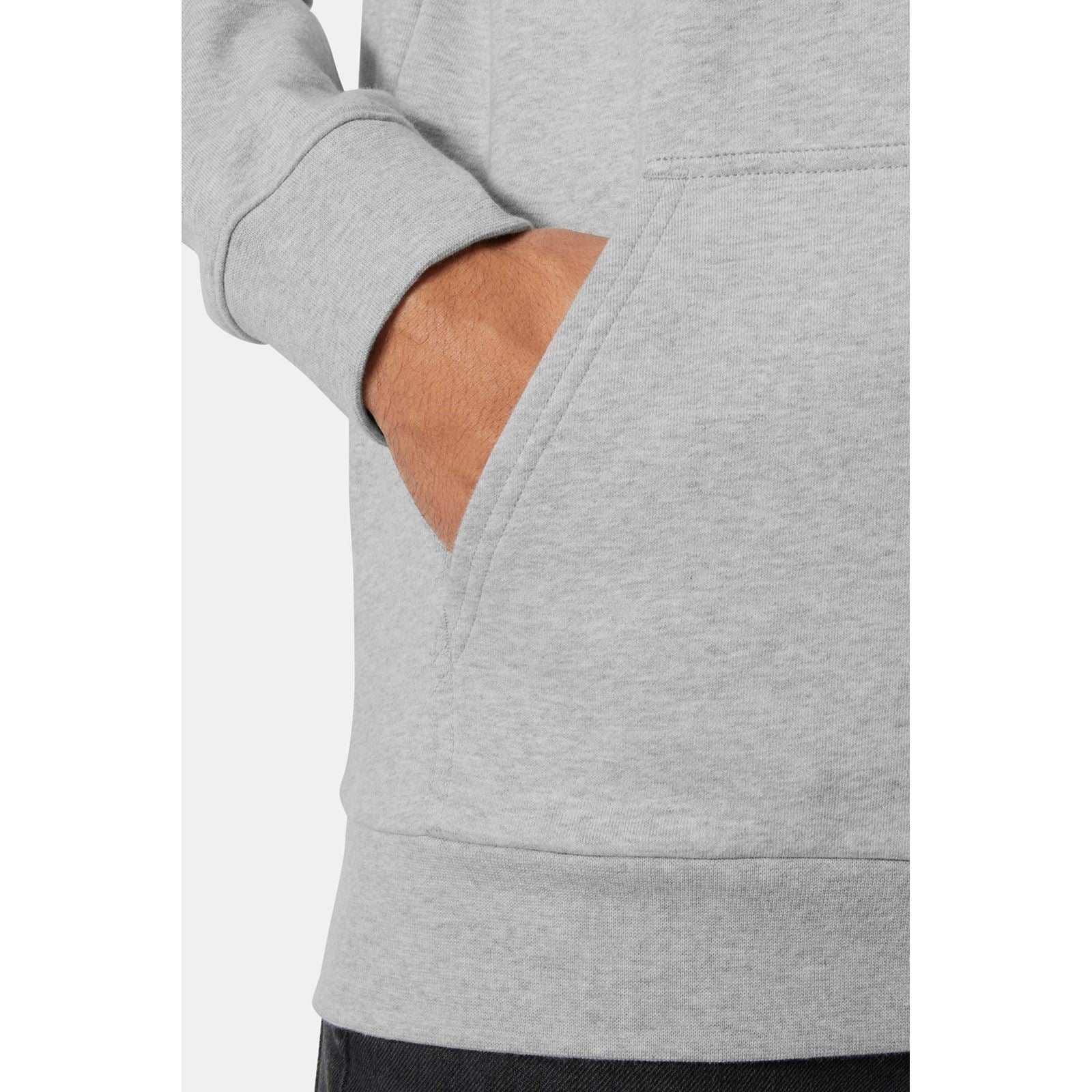 Helly Hansen Sport Core Graphic Hoodie Baumwoll Herren Graues Kapuzensweatshirt