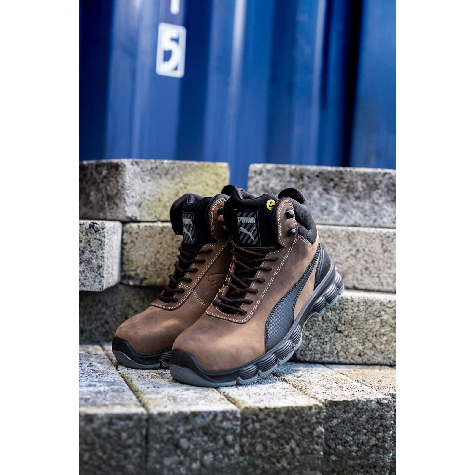 Puma Safety Condor Mid Nubuck Braun Sicherheitsstiefel