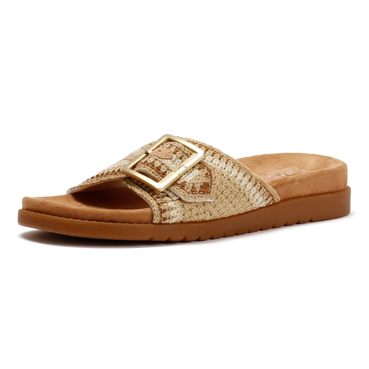 TOMS Marin Slide Textile Damen Sandalen In Beige