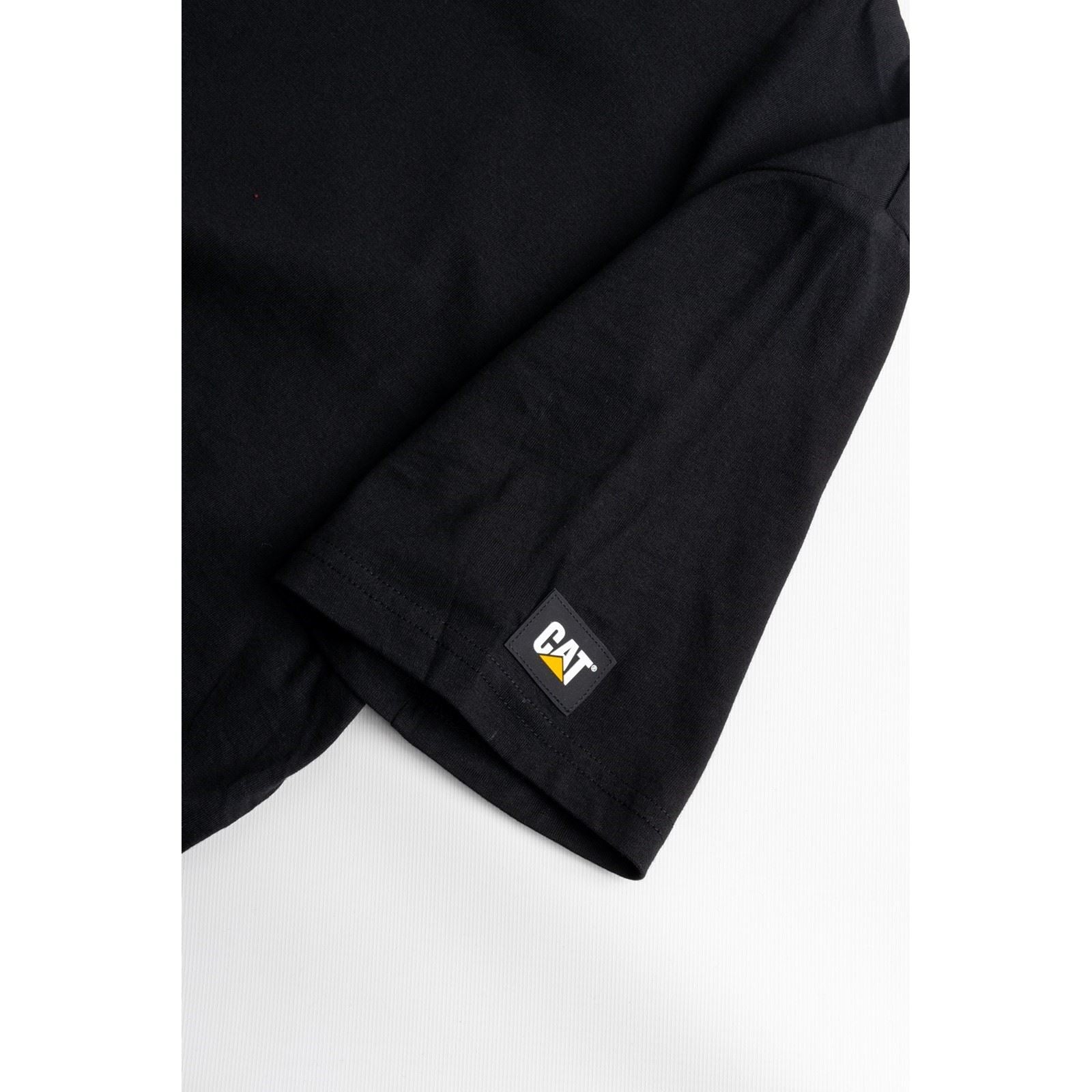 Caterpillar Essentials Short Sleeve Baumwoll Männer Schwarze Farbe Kurzarm-T-Shirts