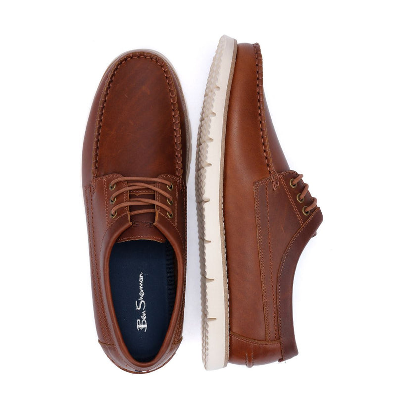 Ben Sherman Soho Herren Wildleder Schnürschuhe In Braun