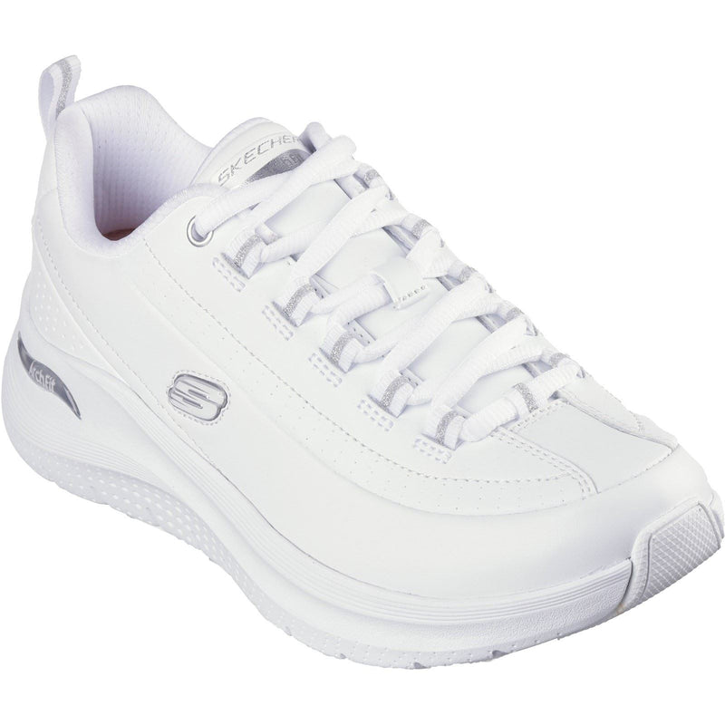Skechers Arch Fit 2.0 - Star Bound Polyurethan-Sneaker Für Damen In Weiß/Silber