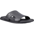 Hush Puppies Callum Slide Herren Sandalen Aus Schwarzem Leder