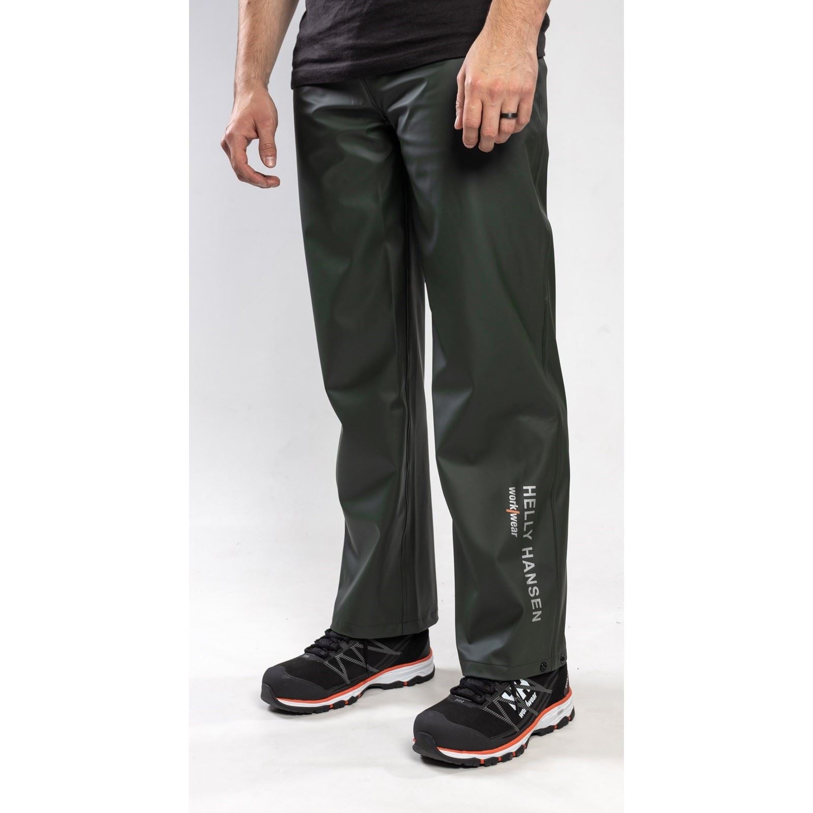 Helly Hansen Workwear Voss Polyester Unisex Erwachsene Grüne Regenhose