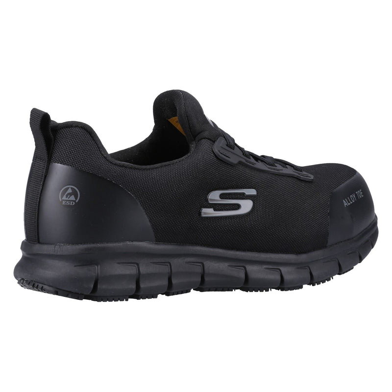 Skechers Workwear Sure Track Jixie Textil Damen Schwarze Sicherheits Sneakers