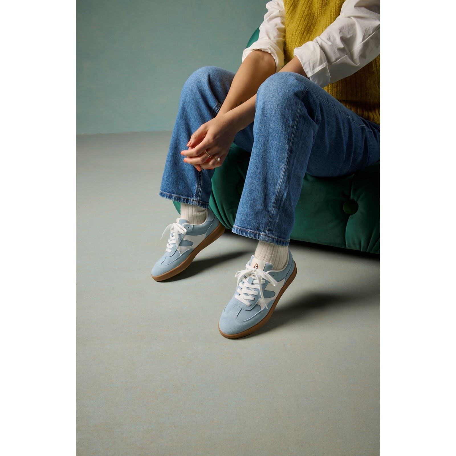 Hush Puppies Maura Wildleder Damen Blaue Sneaker