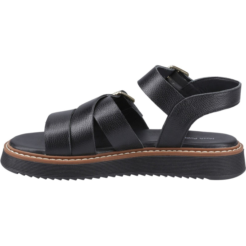 Hush Puppies Cady Damen Sandalen Aus Schwarzem Leder