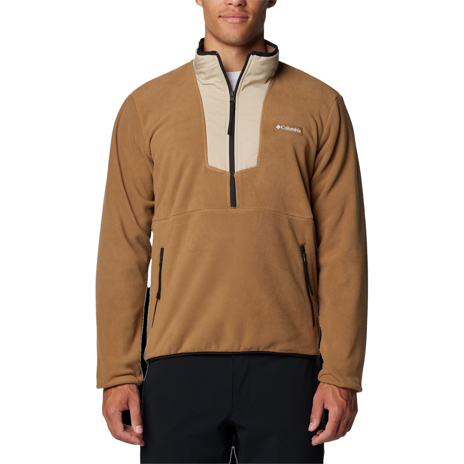 Columbia Sequoia Grove Half Zip Fleece Polyester Herren Braune Zip-Kragen Pullover