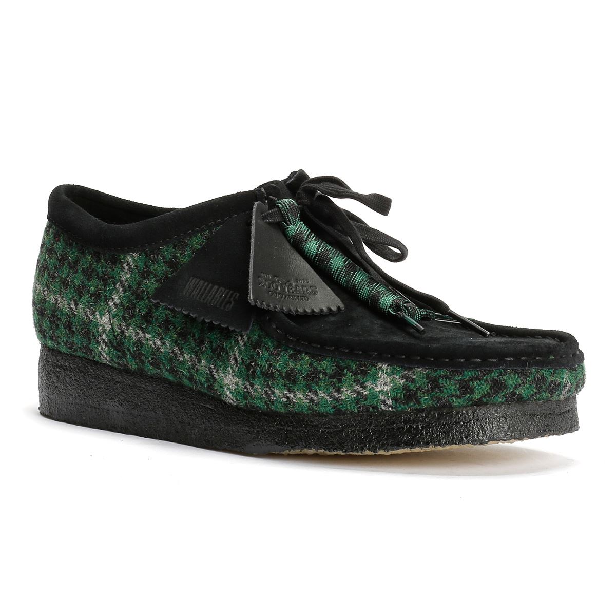 Clarks Originals Wallabee Herren Stoff Stiefel In Grün