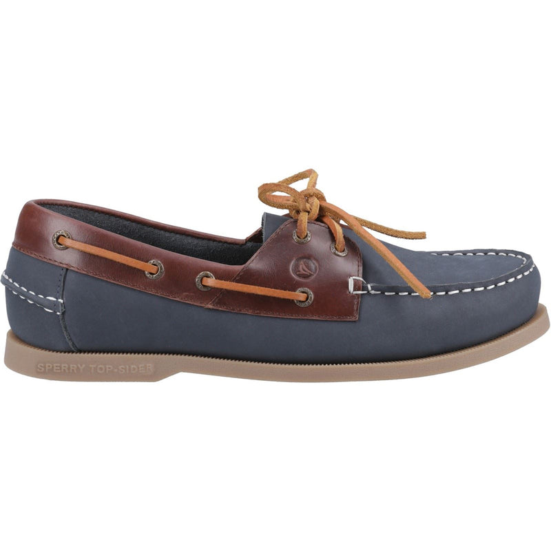 Sperry Tacoma Herren Bootsschuhe Aus Leder In Marineblau/Braun