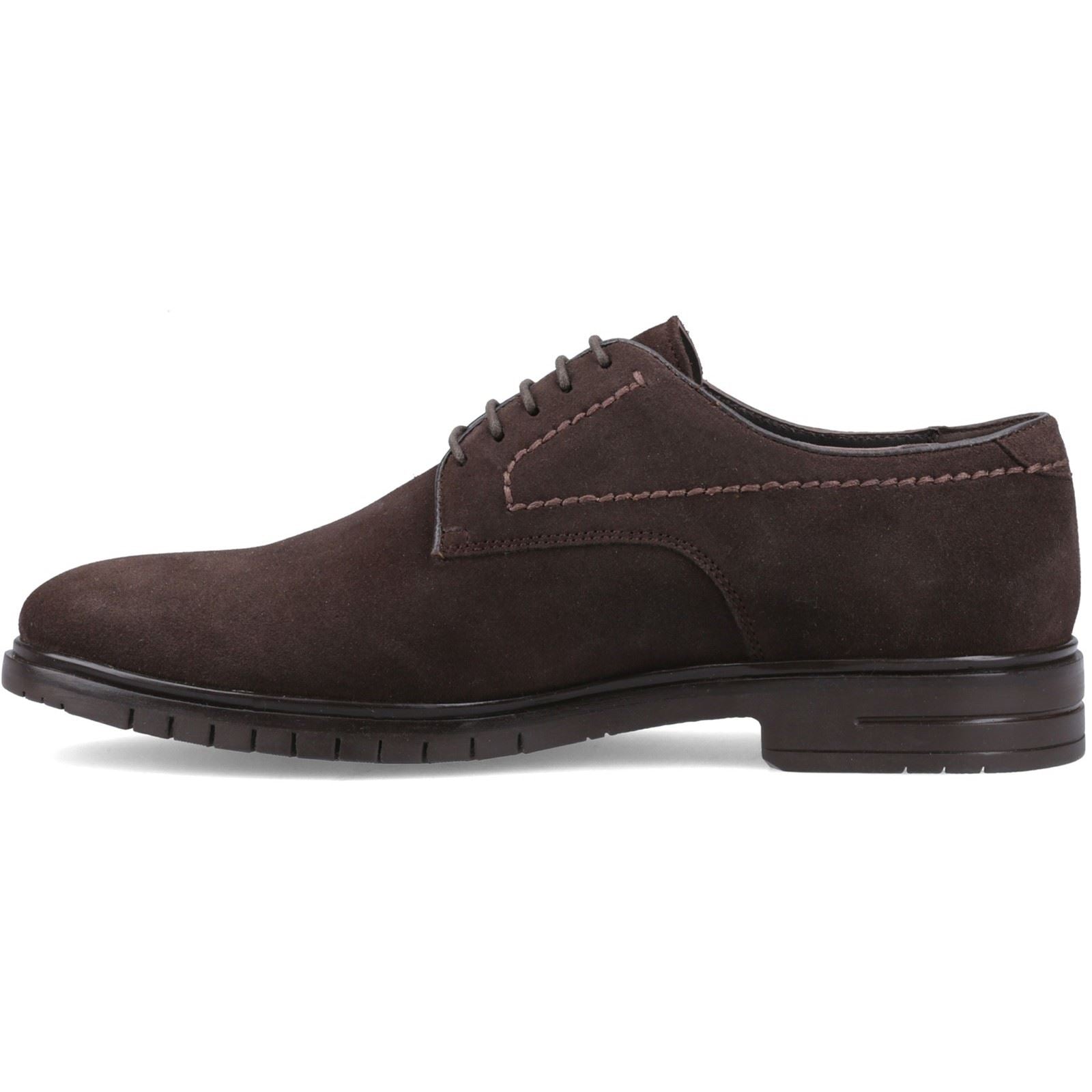 Hush Puppies Sterling Suede Shoe Leder Herren Schokoladen Schnürschuhe