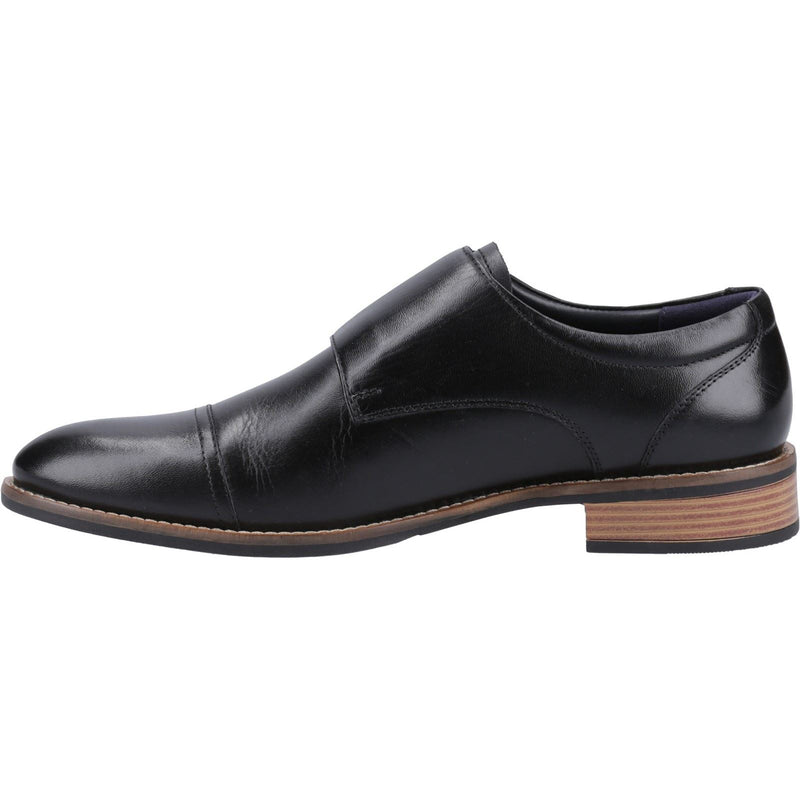 Hush Puppies David Herrenschuhe Aus Schwarzem Leder Mit Doppeltem Monk Riemen