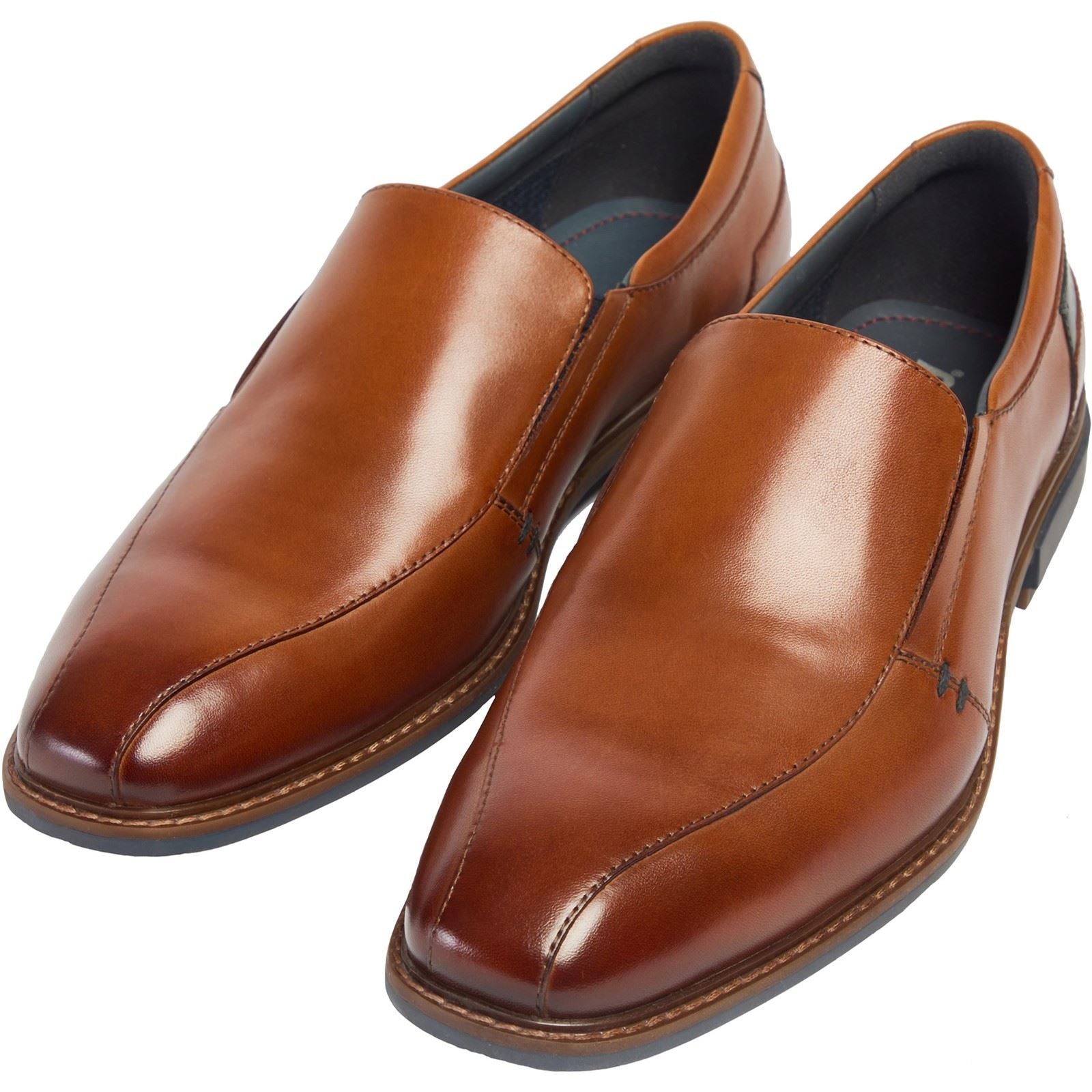 Pod Spear Leder Herren Cognac Slipper Schuhe