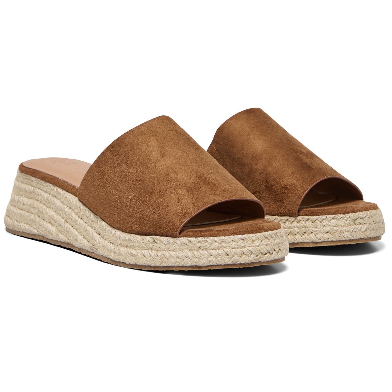 ONLY MINERVA 3 Synthetik Damen Cognac Mules