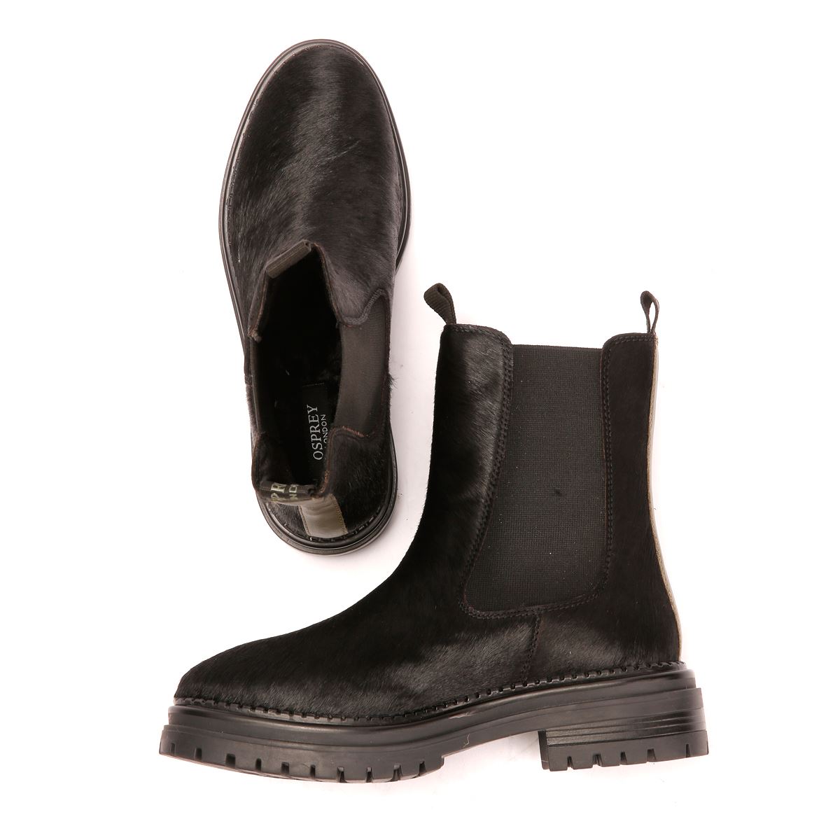 Osprey London The Hampton Chelsea Leder Damen Schwarze Stiefel