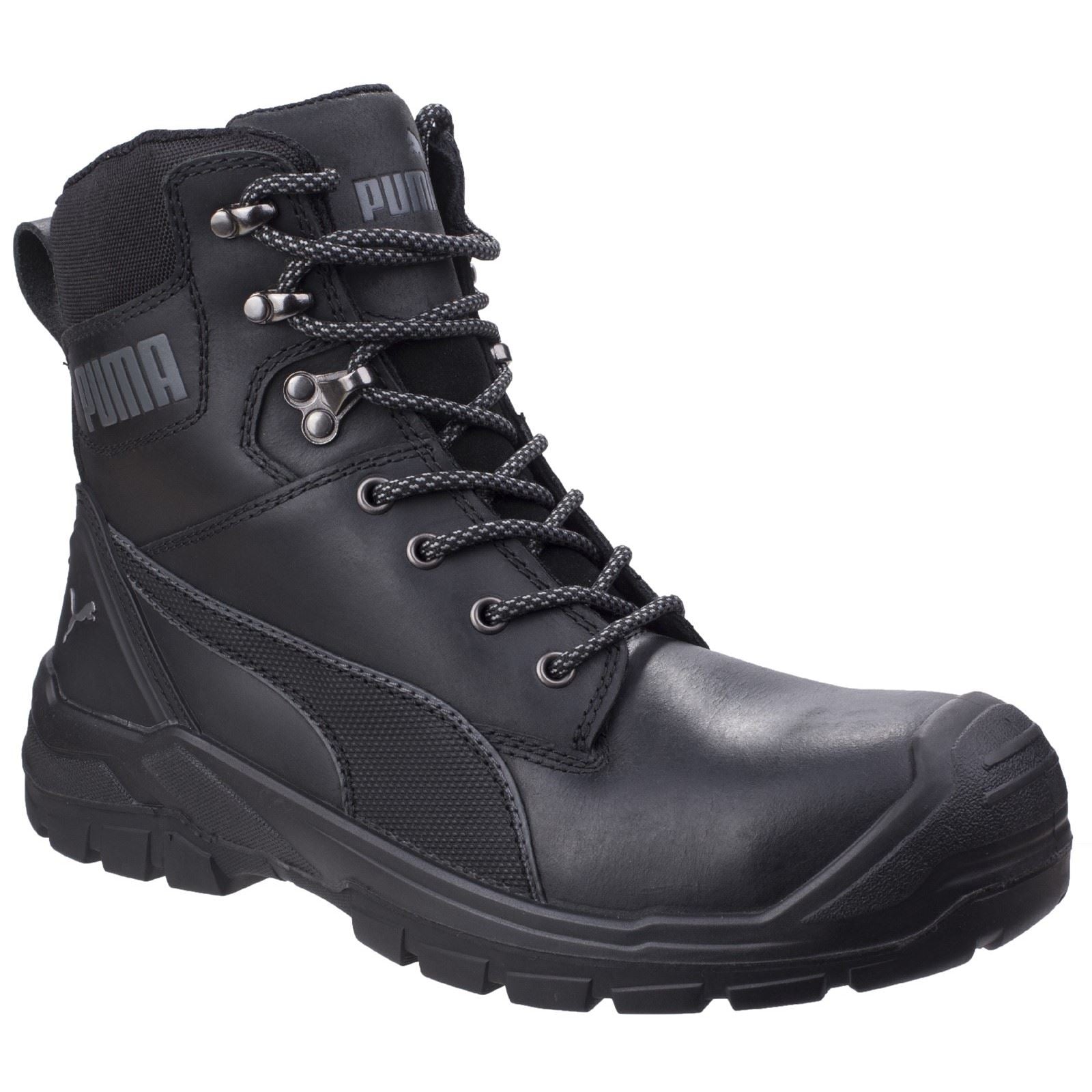 Puma Safety Eroberung 630730 Leder Schwarze Farbe Sicherheitsstiefel