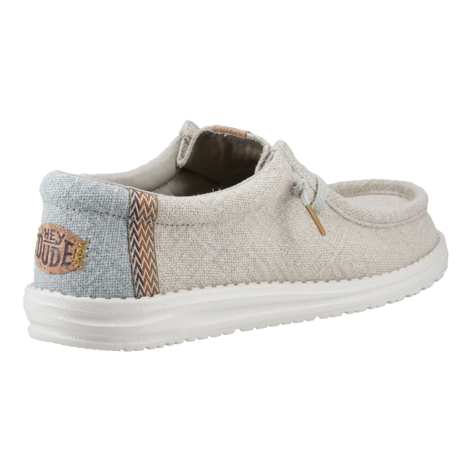 HEYDUDE Wally Jute Herren Mokassins Schuhe Aus Jute In Steingrau/Eisberggrün