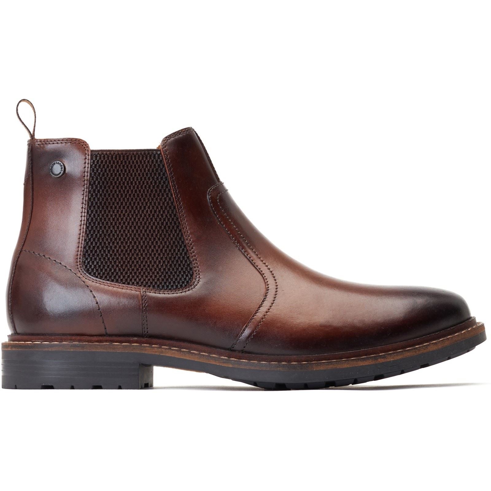 Base London Bloom Leder Herren Stiefel In Verbranntem Braun