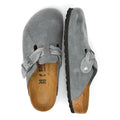 Birkenstock Boston Braided Damen Clogs Aus Wildleder In Grau