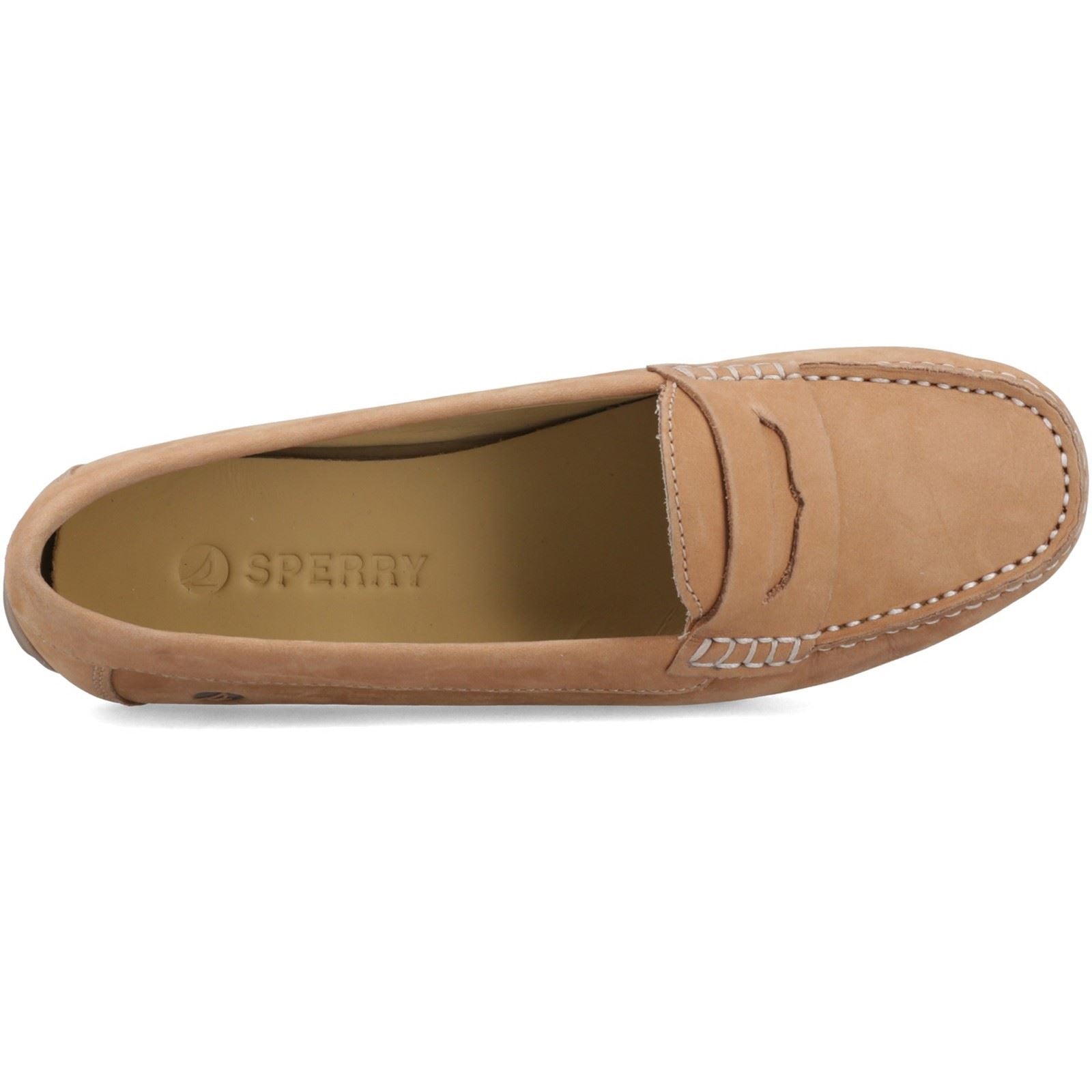 Sperry Tubarao Slip On Nubuk Damen Beige Mokassin schuhe