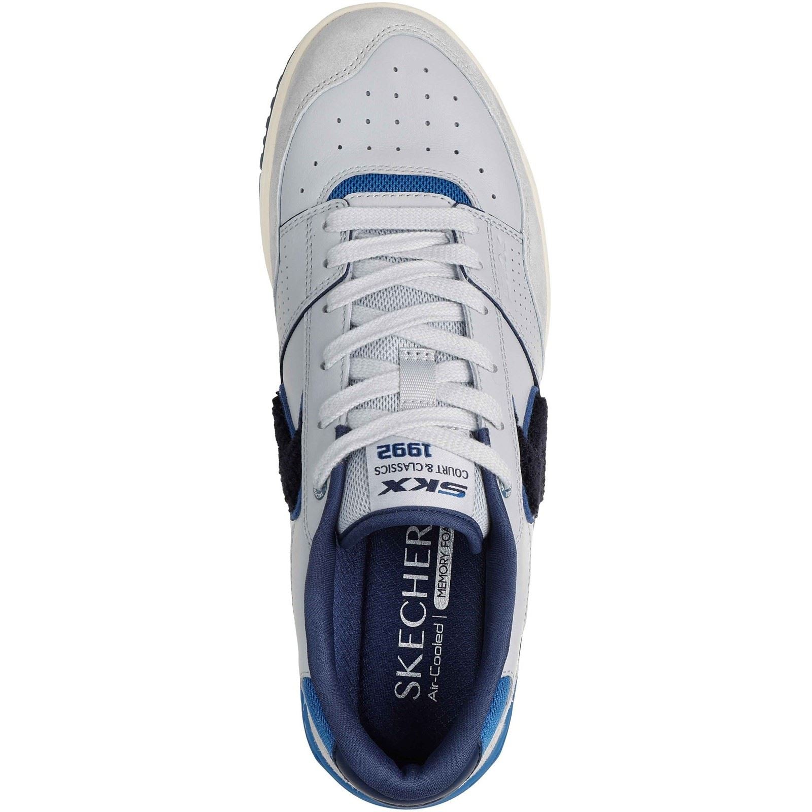 Skechers S-1992 Leder Herren Grau/Blau Sneaker