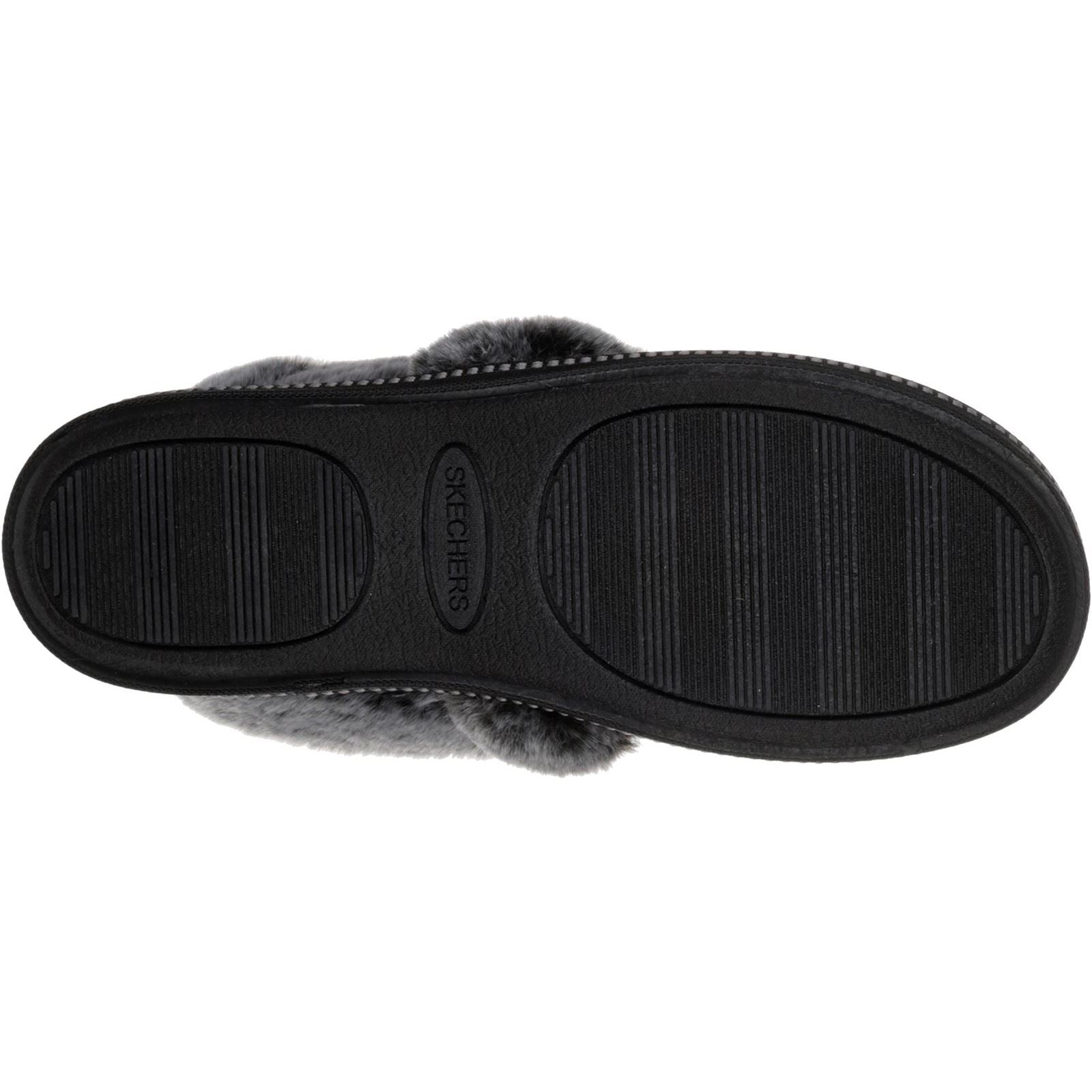 Skechers Cozy Campfire-Team Toasty Synthetik Damen Hausschuhe In Schwarz