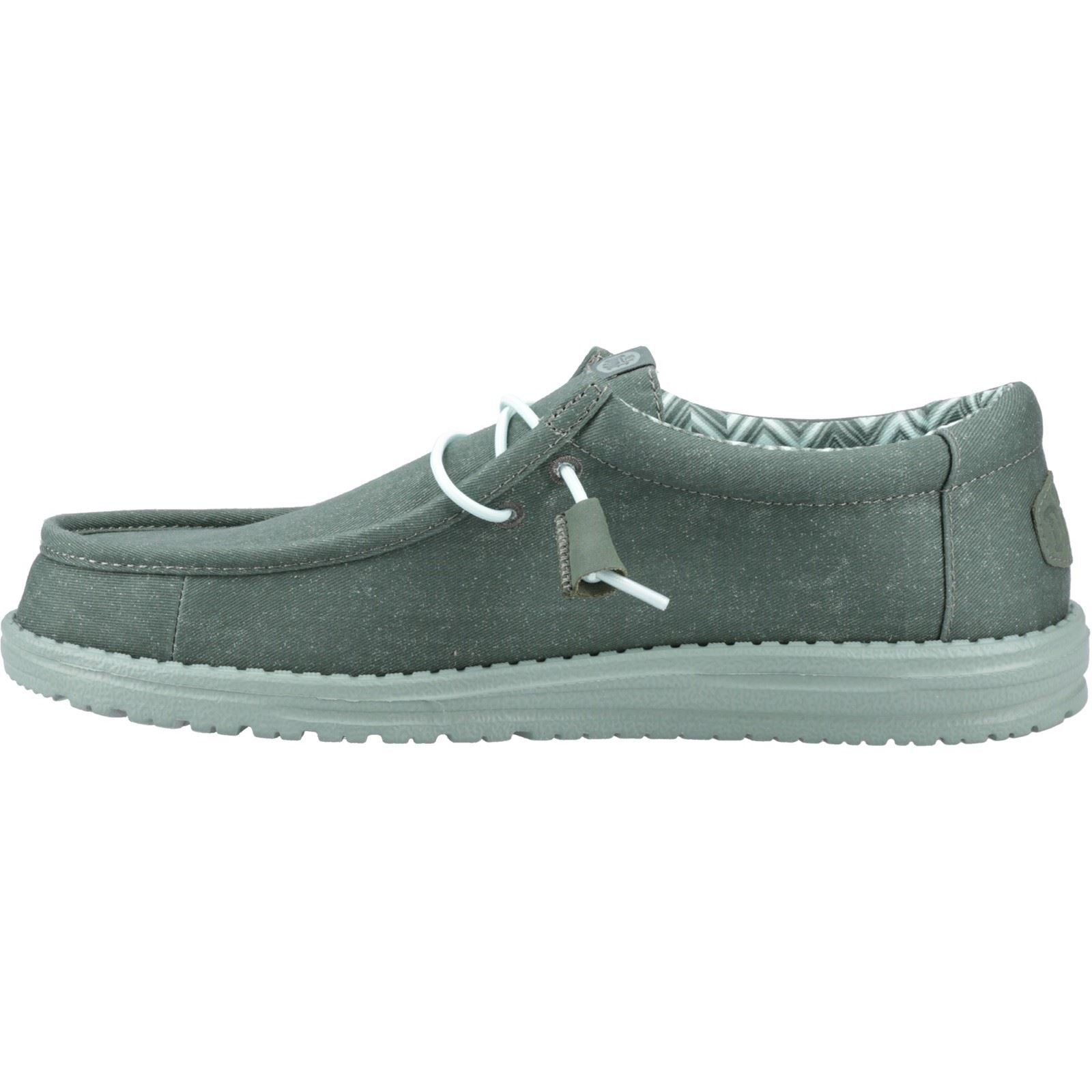HEYDUDE Wally Canvas 100% Baumwolle Herren Enten Grün/Eisberg Grün Mokassin Schuhe