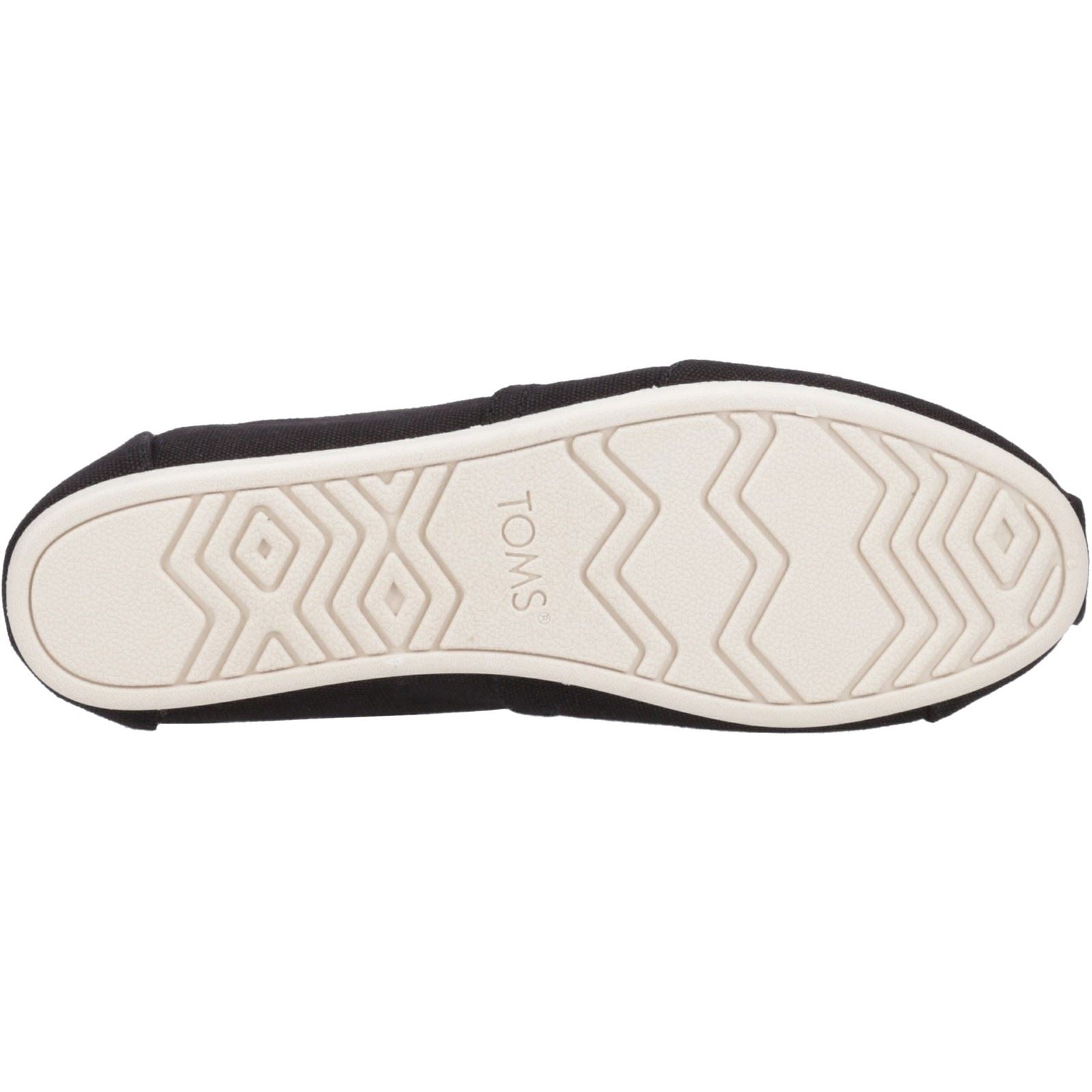 TOMS Alpargata 100% Baumwolle Damen-Schwarze Farbespadrilles