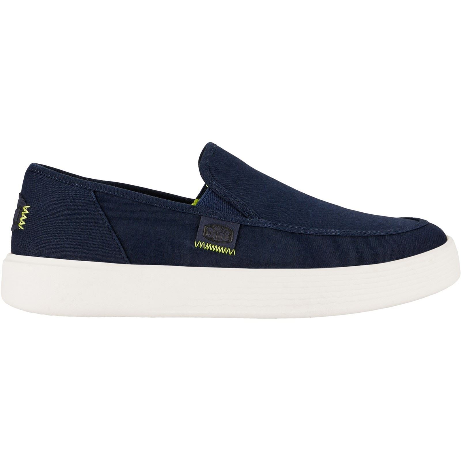 HEYDUDE Sunapee Canvas 100% Baumwolle Herren Slipper In Marineblau/Weiß