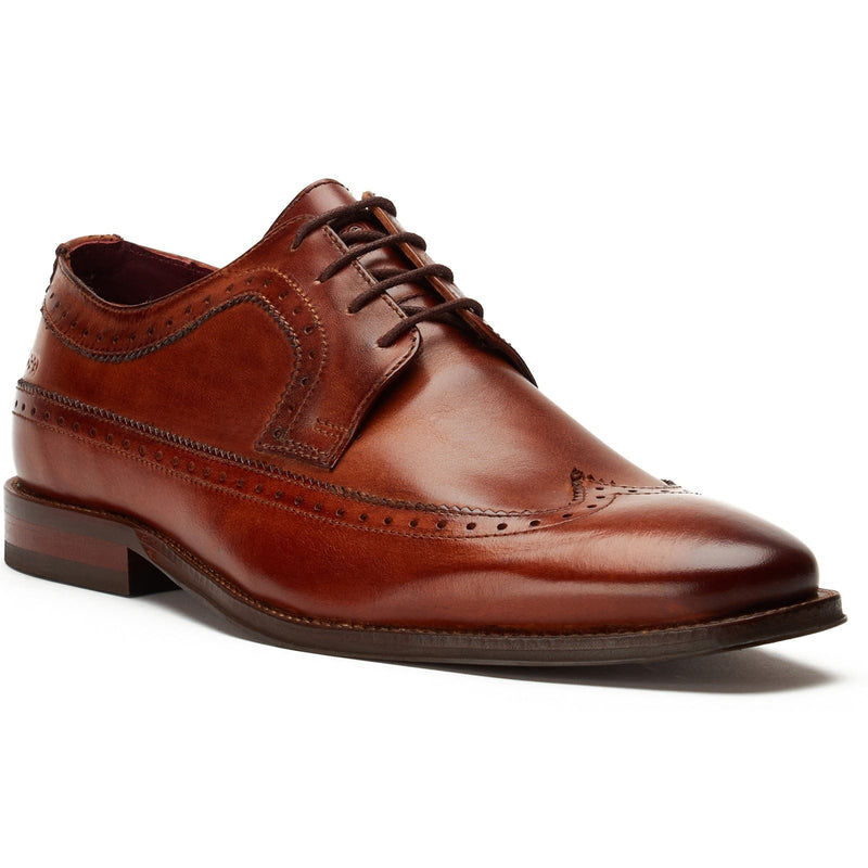Base London Havisham Leder Herren Derby Schuhe In Tan